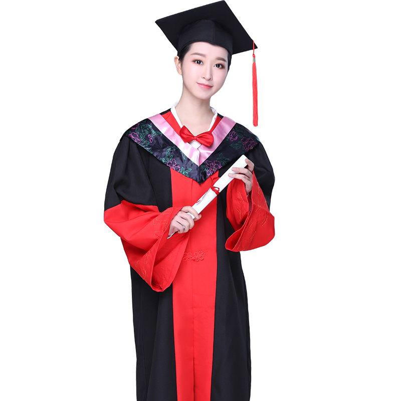 博士服毕业服文科理科领结垂布博士帽大学研究生学位服工科学士服