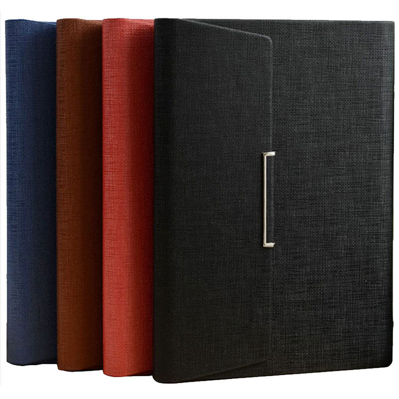 包邮32K商务笔记本 A6三折磁性活页仿皮记事本日记本子 6孔活页芯