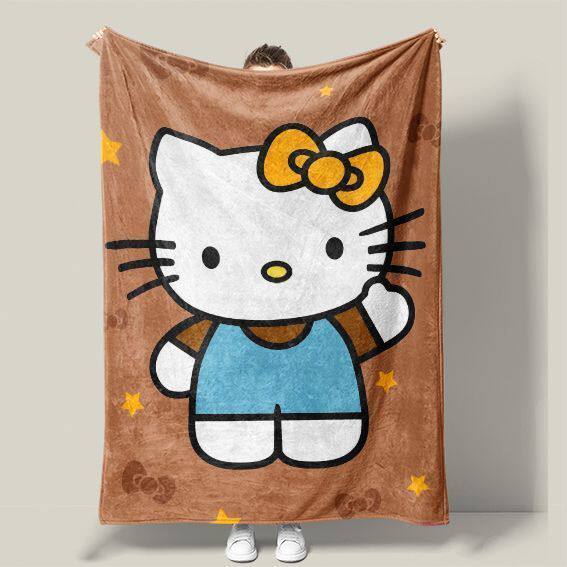 HelloKitty办公室毛毯法兰绒沙发毯午休午睡四季盖毯空调被披肩