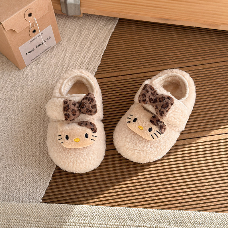 女童毛毛棉鞋2025新款卡通毛绒鞋女冬季保暖蝴蝶结懒人鞋宝宝软底,童鞋/婴儿鞋/亲子鞋,棉鞋,淘宝优惠券,粉丝福利购,淘宝优惠卷