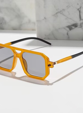 欧美小众时尚凹造型酷潮男士太阳眼镜粗框方框网红街拍墨镜女ins