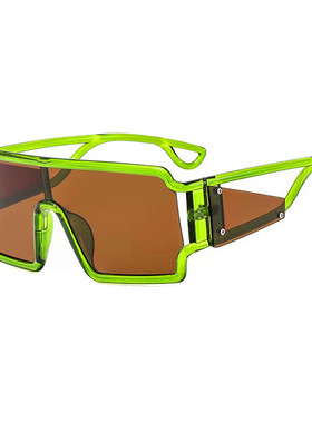 前卫连体欧美大框太阳眼镜小众镂空设计复古个性ins网红墨镜女潮