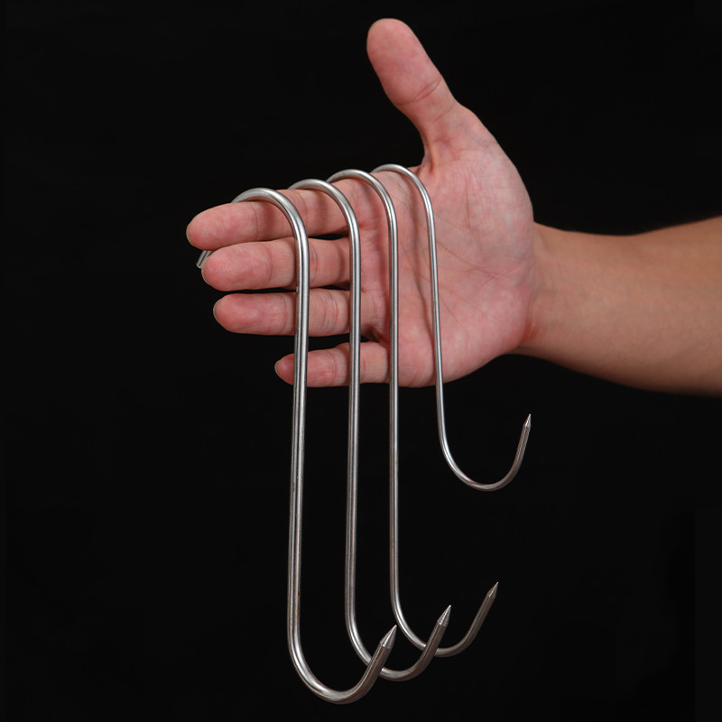 不锈钢尖头挂腊肉烤鸭炉钩子