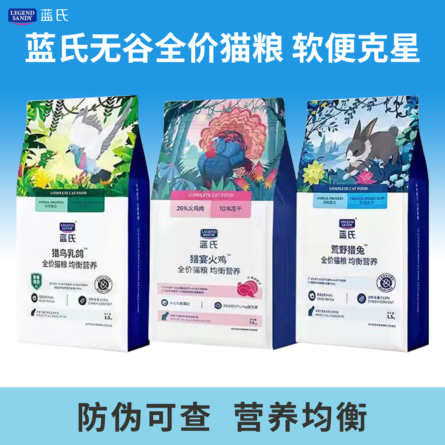 蓝氏猎鸟乳鸽全阶段粮猫粮1.5KG