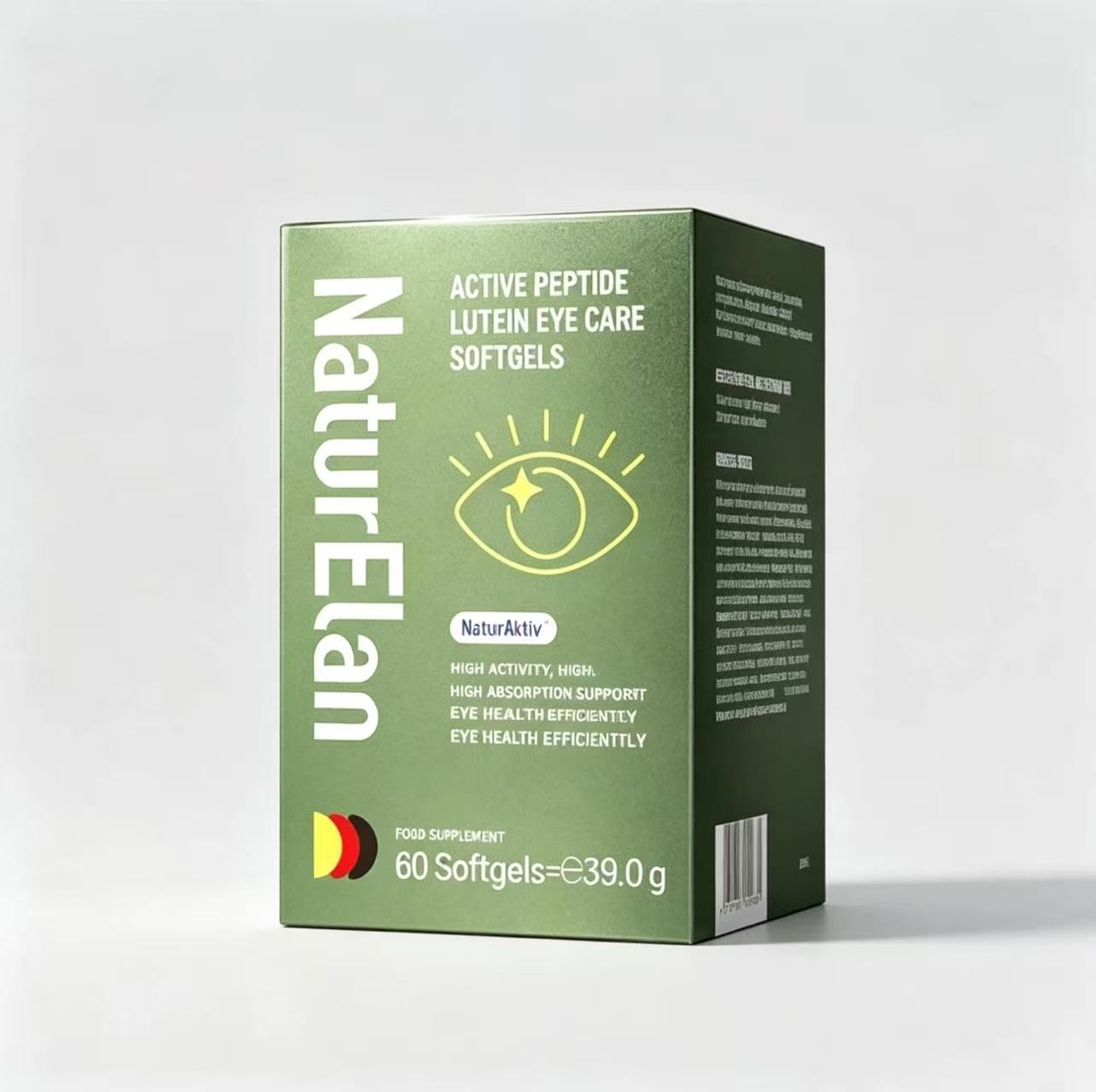 NaturElan 德国进口呐兔活性肽叶黄素软胶囊60粒