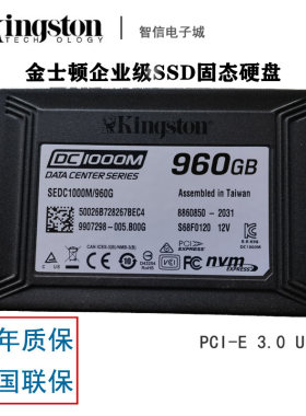Kingston/金士顿 DC1000M 960G SSD企业级固态硬盘 PCI-E 3.0 U.2
