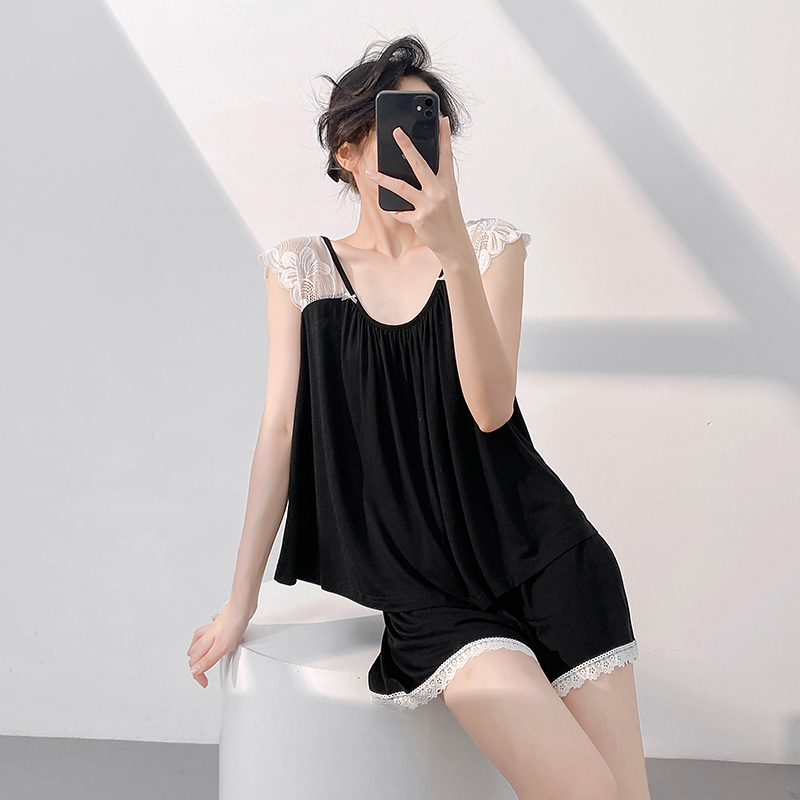 莫代尔睡衣女夏季新款