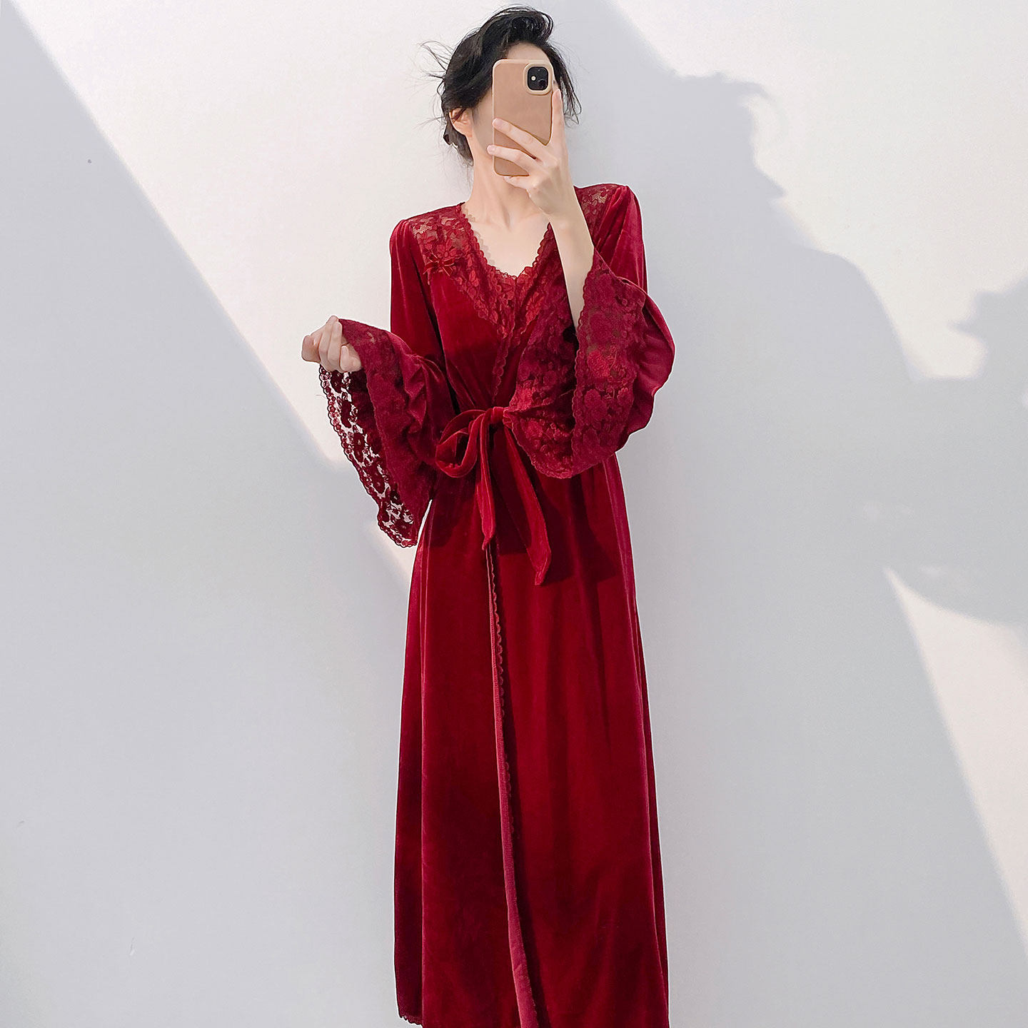 长袖睡袍女金丝绒睡裙新娘晨袍法式保暖睡衣可外穿家居服套装秋冬,女士内衣/男士内衣/家居服,睡衣/家居服套装,淘宝优惠券,粉丝福利购,淘宝优惠卷