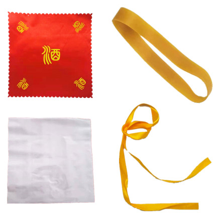 酒布盖布封酒坛封口专用布盖坛红布送橡皮筋乳白塑料纸绸布盖头布