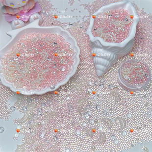 水晶滴胶diy幻彩水泡珠uv胶流沙填充物封入物仿水泡无孔小珠子