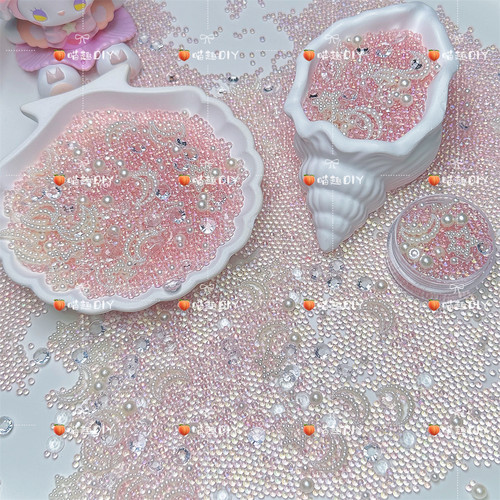 水晶滴胶diy幻彩水泡珠uv胶流沙填充物封入物仿水泡无孔小珠子