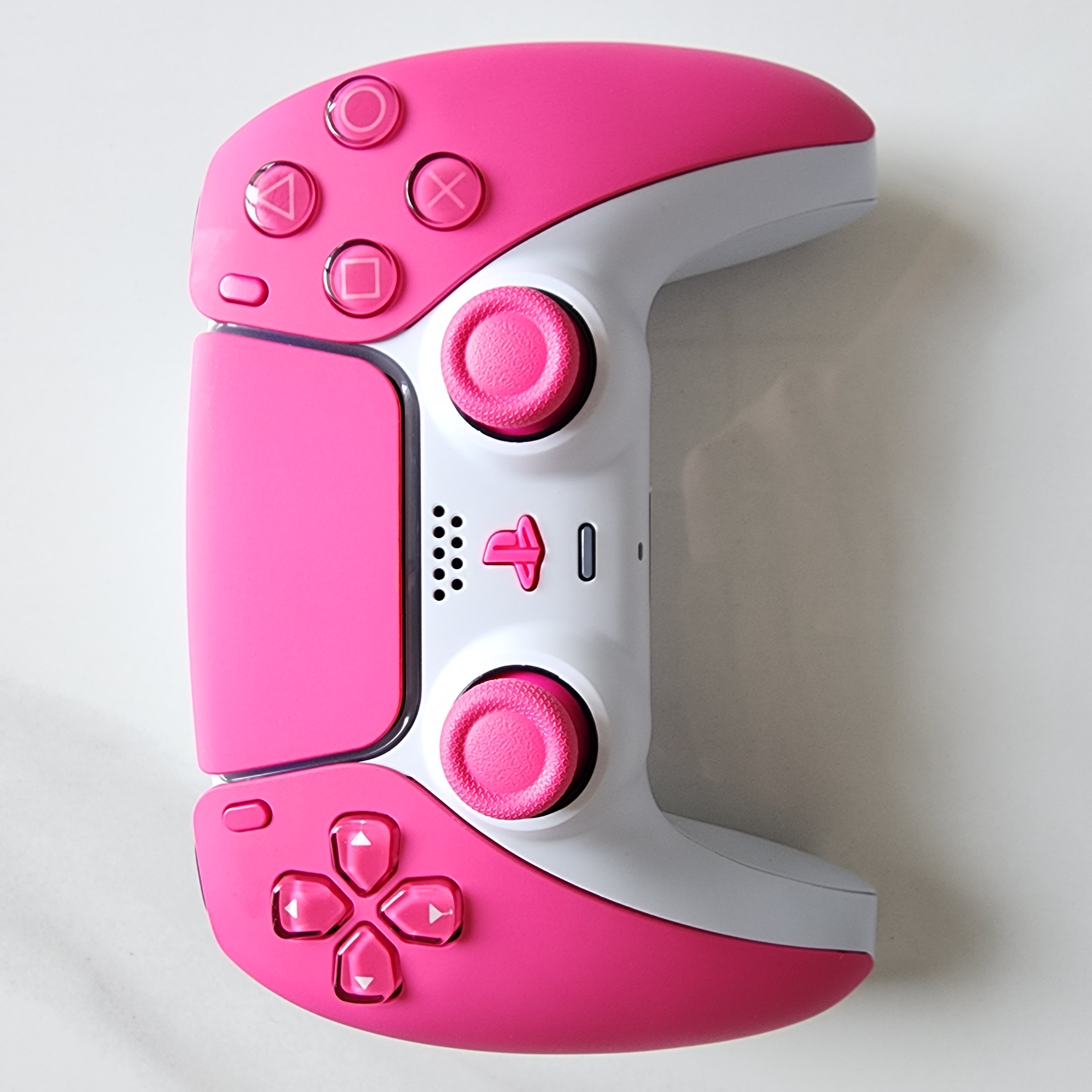 改装升级PS5游戏机手柄霍尔电磁摇杆TMR摇杆PS5原装手柄 净彩粉白