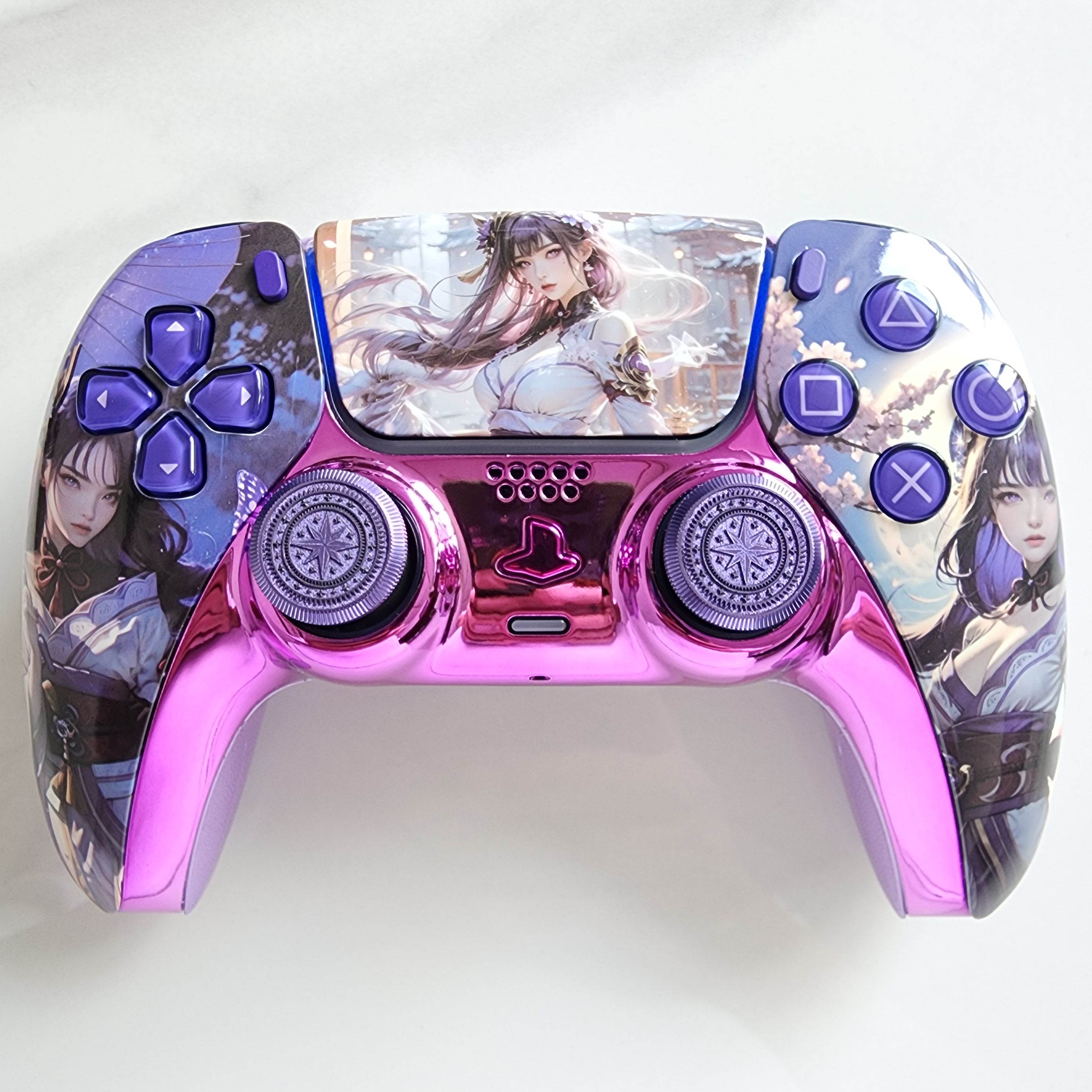 改装升级PS5游戏机手柄霍尔电磁摇杆TMR摇杆PS5手柄 原神花舞雷电