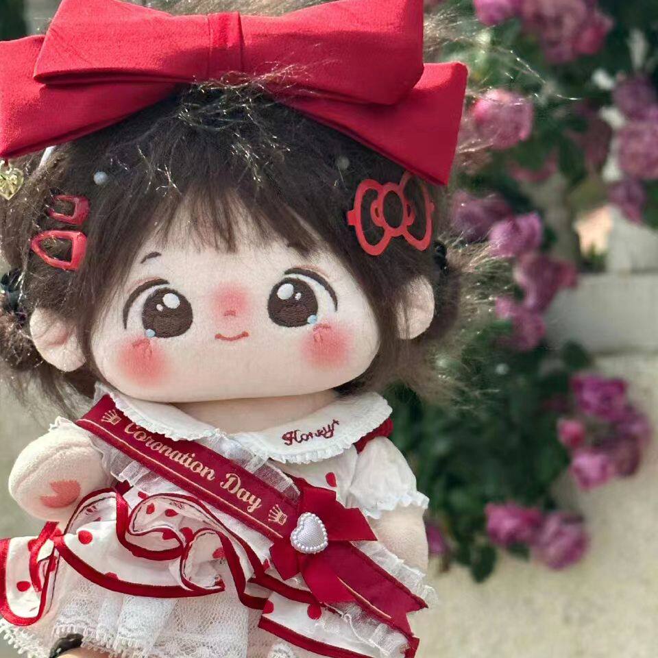 现货棉花娃娃栗粒20cm毛绒公仔玩偶可换装娃送同学生闺蜜礼物