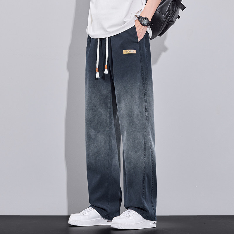 男士天丝凉感直筒宽松牛仔裤