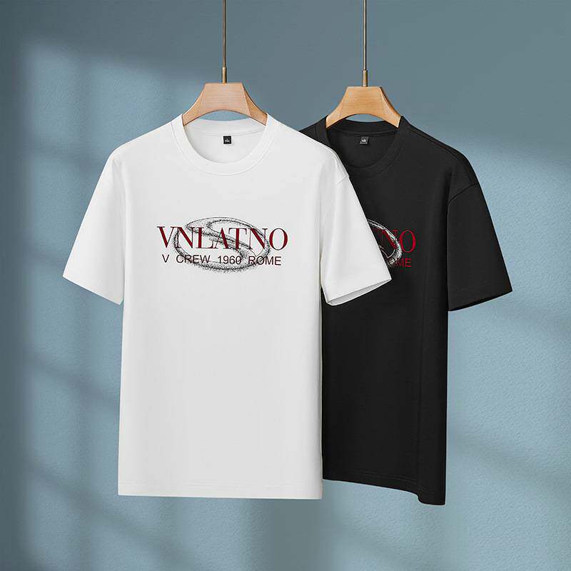 官方品牌2026年夏季新款男士加肥加大码时尚休闲圆领印花短袖T恤