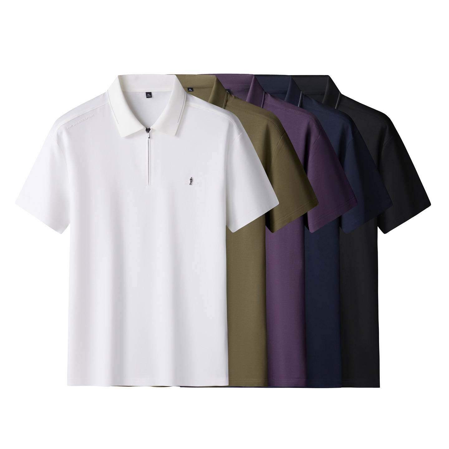 官方品牌2026年夏季新款男士加肥加大码时尚休闲翻领短袖T恤男胖