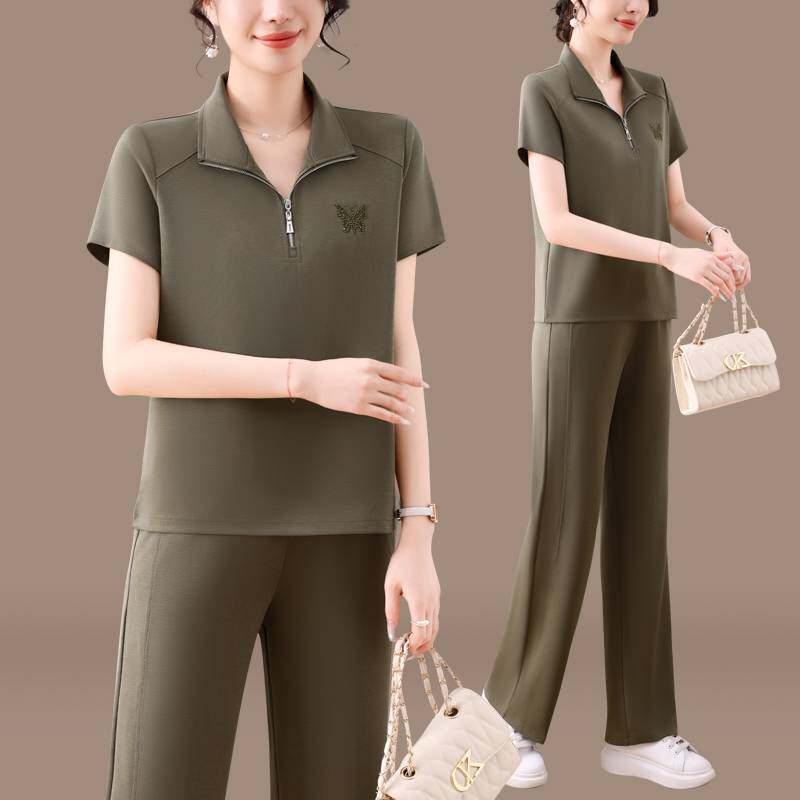 官方品牌高级感套装女夏季2026超火运动服冰丝薄款短袖气质漂亮休