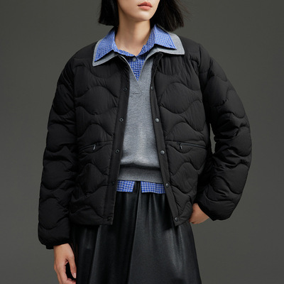 90白鹅绒轻薄羽绒服女款高级感小香风短款保暖外套冬季2025新款MM