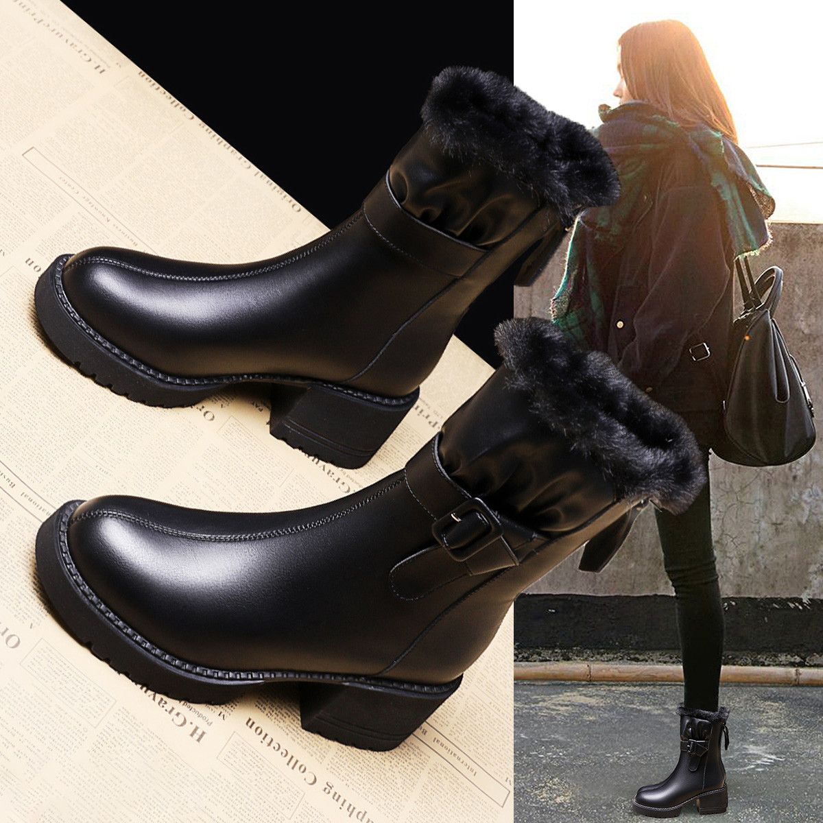 雪地靴棉靴加厚时尚百搭冬季