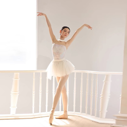 网纱舞蹈纱裙芭蕾训练舞练功服芭蕾舞裙成人专业长裙演出服舞蹈裙