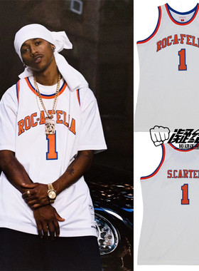 Mitchell&Ness × JAYZ联名款 Roc-A-Fella 尼克斯配色MN刺绣球衣