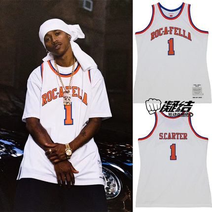 Mitchell&Ness × JAYZ联名款 Roc-A-Fella 尼克斯配色MN刺绣球衣