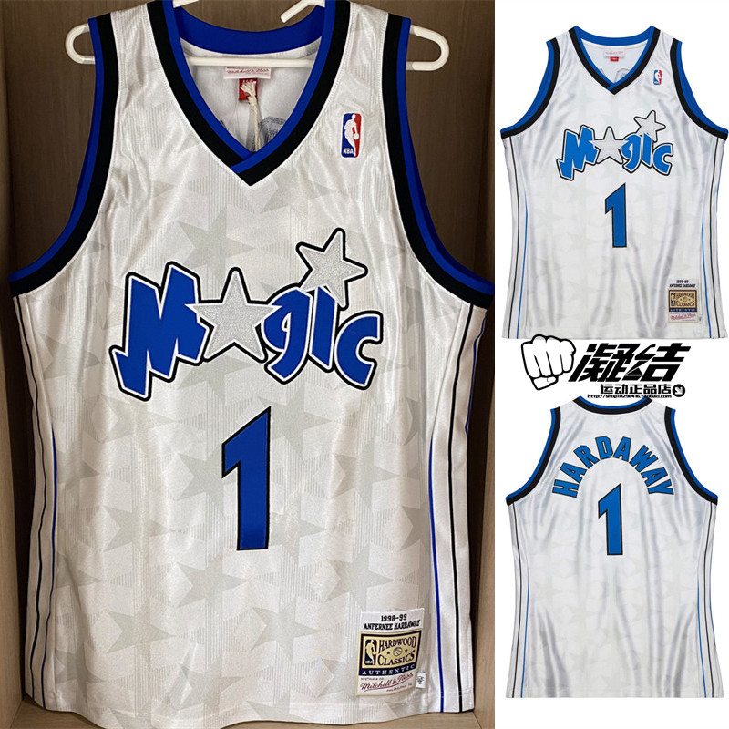 MN哈达威魔术白暗星刺绣AU球衣