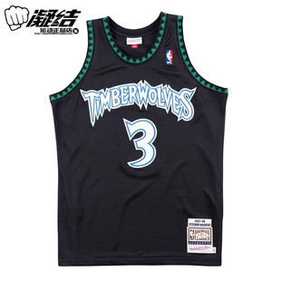 AU球衣 森林狼MN刺绣球员版 Mitchell&Ness斯蒂芬马布里97 98赛季