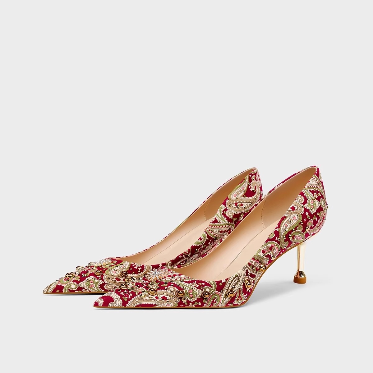 秀禾婚鞋女2025年新款红色高跟主鞋婚纱两穿中式结婚新娘鞋不累脚