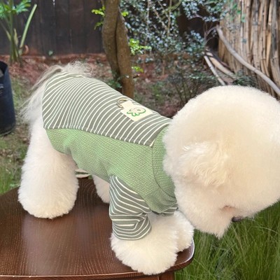 秋季宠物衣服小型犬条纹卫衣