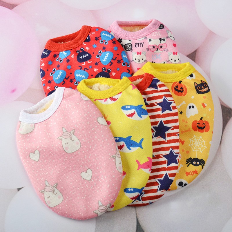 小奶狗茶杯小鹿犬泰迪秋装 吉娃娃比熊背心 幼犬猫咪狗狗衣服冬装