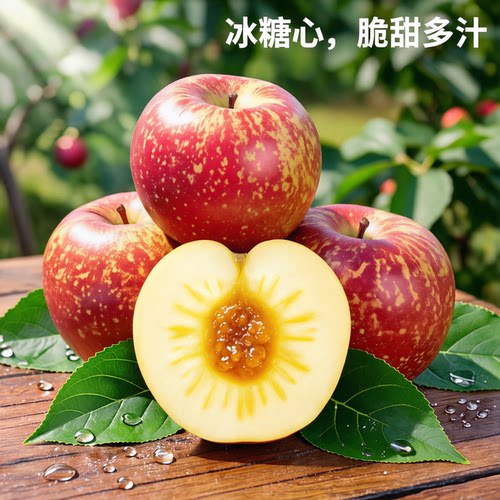 正宗云南昭通冰糖心丑苹果脆甜多汁新鲜当季水果果园现摘产地直发