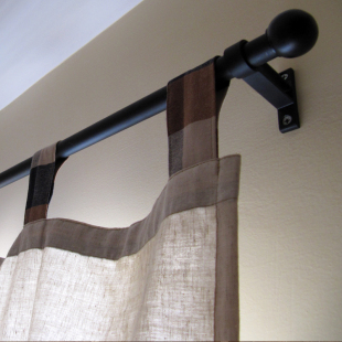 呈开小窗细杆窗帘杆定制简约风格铁艺轨道罗马杆单杆双杆顶装侧装