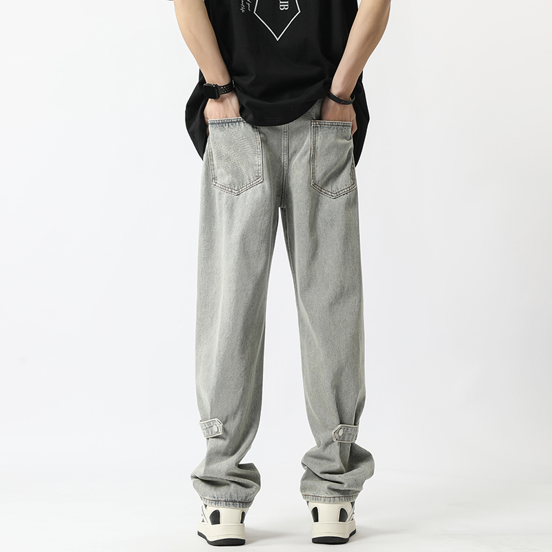 现货~2024春夏新款美式高街灰色水洗牛仔裤男潮牌NK806-P55，商品下架区商品下架区，星座1102-1