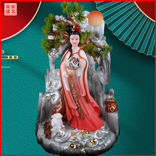 嫦娥月宫玉兔神像美女太阴星君后裔玉蟾宫广寒宫新款手工装饰摆件