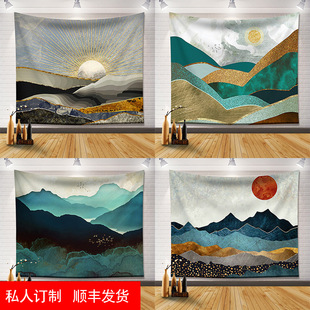 饰品曼陀罗挂墙壁毯山脉挂毯制作 北欧ins风背景西米亚挂布装