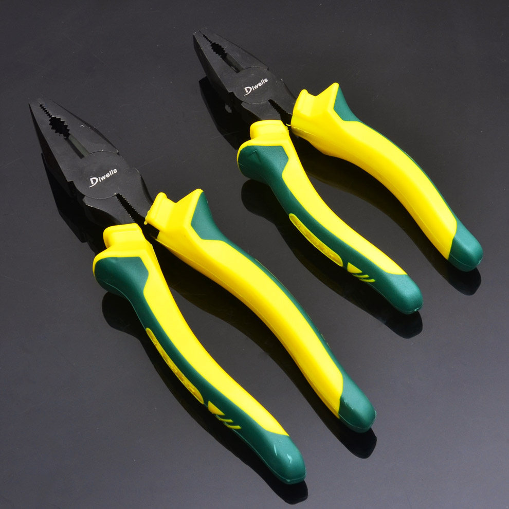 得威斯钢丝钳子工具精品发黑6寸8寸克丝钳 平口钳 老虎钳子