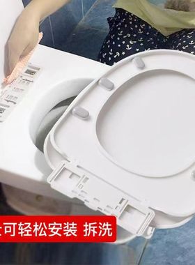 通用马桶盖加厚缓降坐便器盖板座便盖子马桶配件UVO型坐便盖座圈