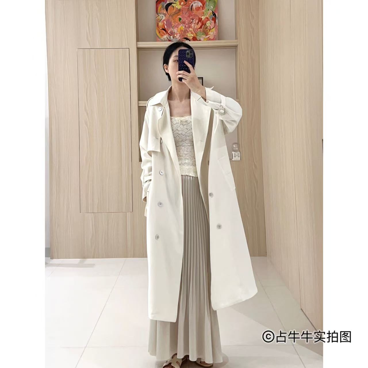 占牛牛I.NUNIU 浅色大风衣秋款