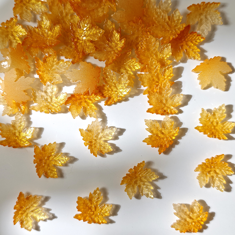 20mm琉璃枫叶新款琉璃树叶子