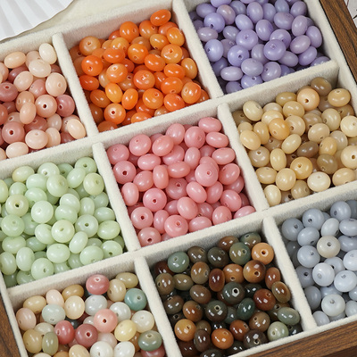 天然多宝白玉菩提算盘珠散珠子