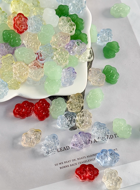 50颗9x13mm直孔琉璃祥云牌吊坠挂件隔珠diy手工古风发簪饰品材料