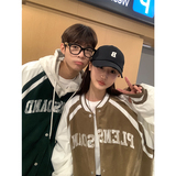 EQ83情侣装秋装2024新款宽松绣花夹克外套男学院风港风INS潮P93，男装夹克，电商C306-1