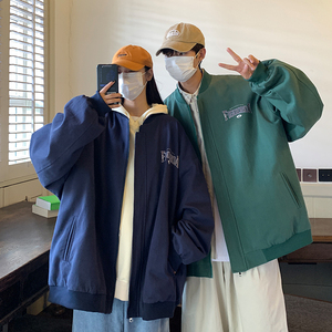 EQ108 情侣装工装外套2024秋装新款棒球服夹克学院风学生 女装P98,男装夹克,电商C306-1
