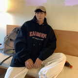 EQ963D字母印花连帽套头卫衣男2024新款秋装外套ins学院风P63，男装卫衣，电商C306-1