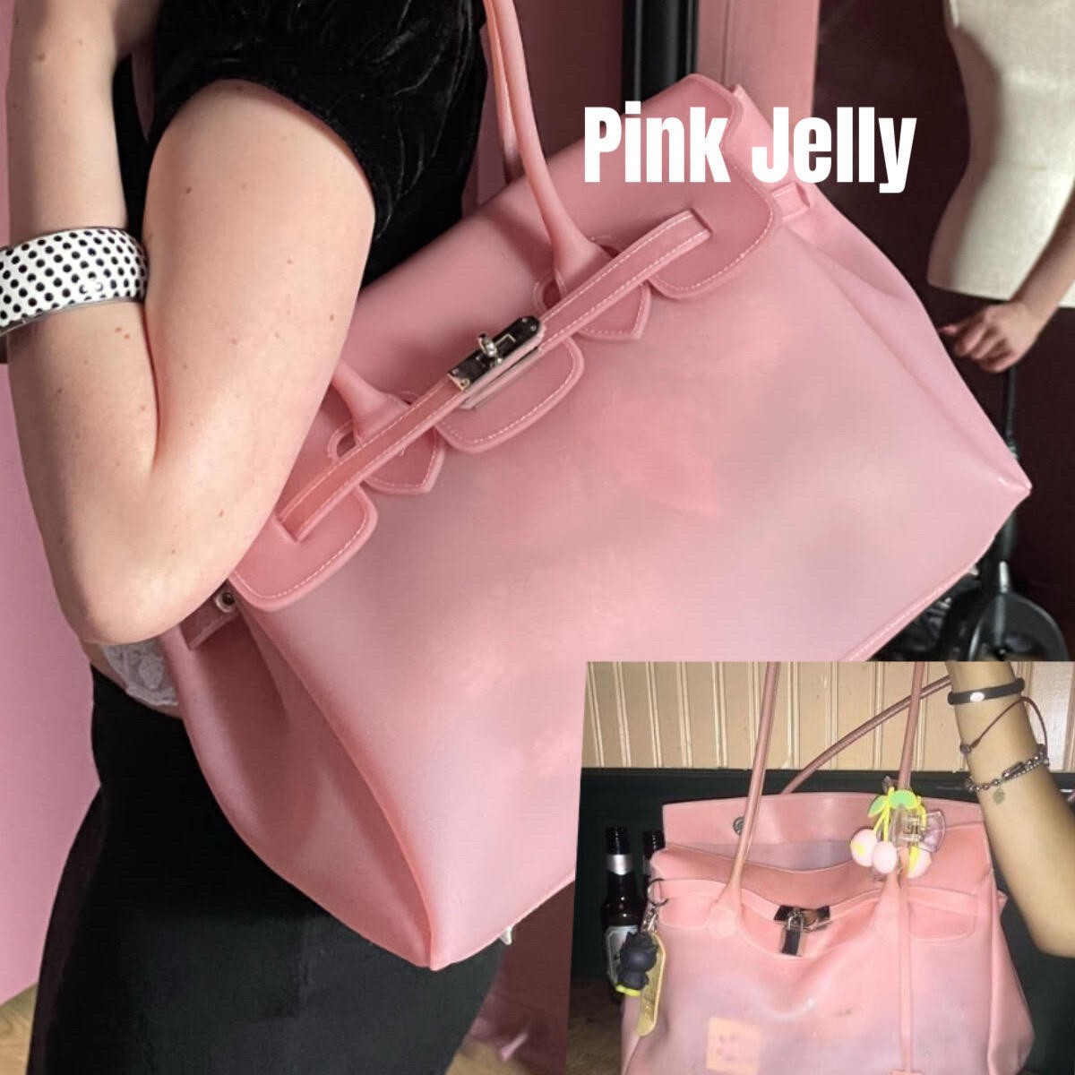 Jelly Firkin果冻包女韩国女团同款透明包包夏季多巴胺单肩托特包