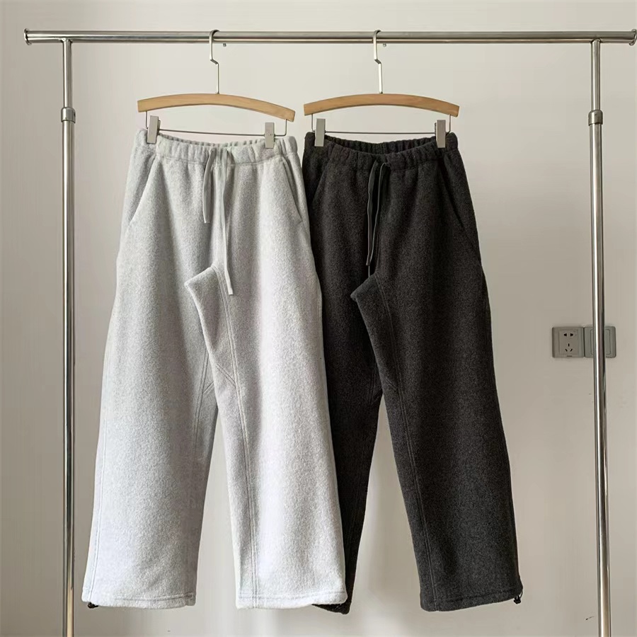 日系户外休闲宽松毛呢裤秋冬裤王