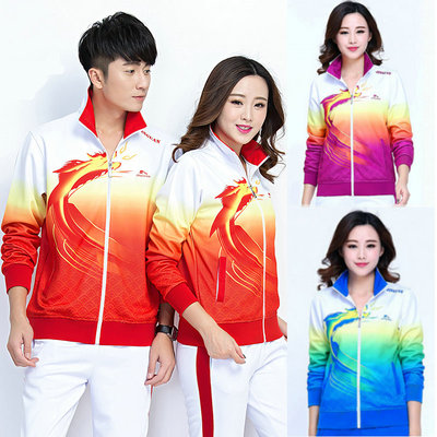 晋冠男女款广场舞中国龙运动服