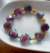 东海水晶天然糖心西瓜碧玺单圈手链一物一图随形碧玺手串老矿旺夫